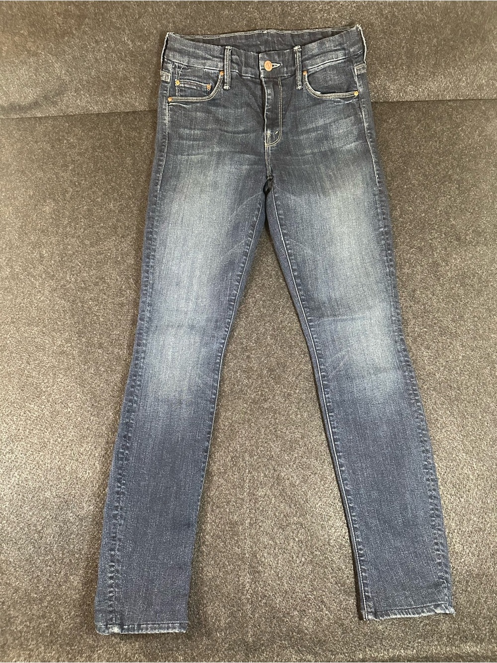 MOTHER The Looker Skinny Jeans Here Kitty Kitty Wash Blue Women's Size 27